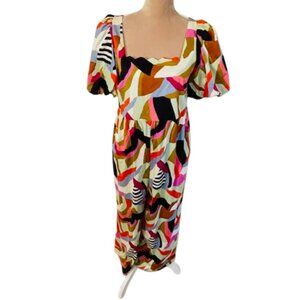 Crosy by Mollie Birch Vibrant Abstract Irby Jumpsuit Relaxed Fit Medium